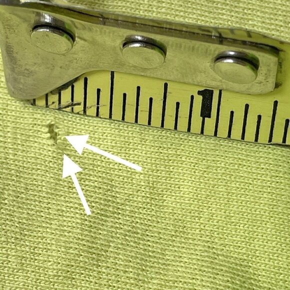 VTG 90s CK1 V-Neck Short Sleeve Shirt Raised Mini Square Front Green Men’s L - Picture 10 of 11